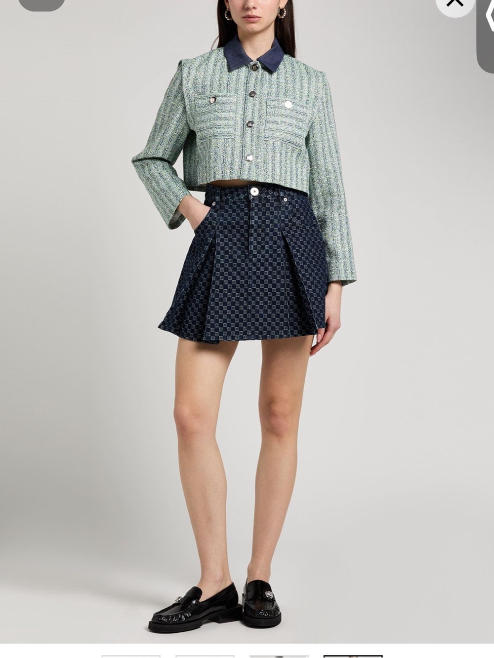 Maje Tweed Pattern Blazer/ Top
Small
Cropped